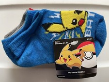 Pokemon No Show Socks 6 Pack Size S Toddler Shoe Size 4.5-8.5 NWT