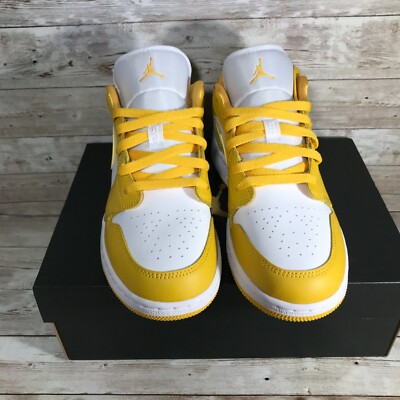 Nike Air Jordan 1 Low Pollen Yellow White 553558-171 Men display picture 2