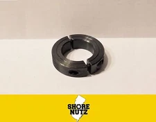 (1) 3/8" 2PC FULL SPLIT SHAFT COLLAR BLACK OXIDE CLAMP SC37D SC037D