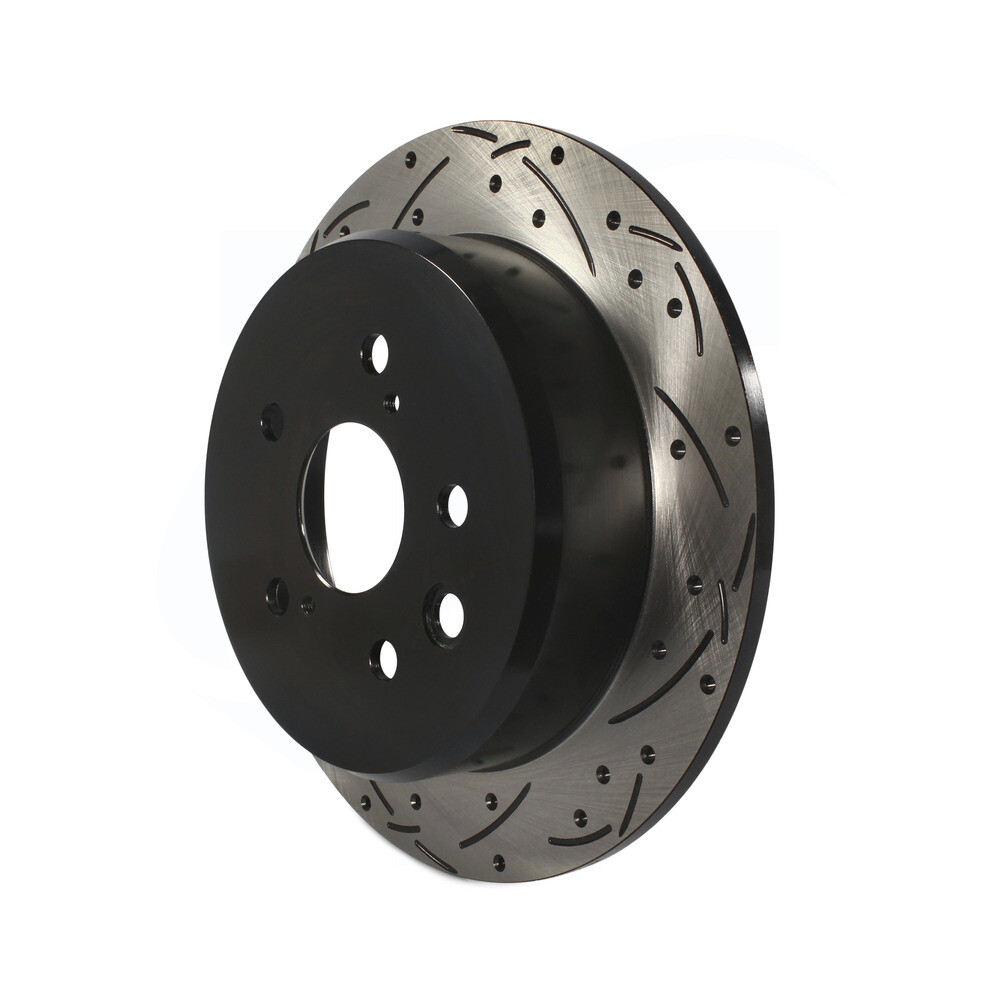 Rear Coated Drilled Slotted Disc Brake Rotors Pair For Lexus IS250