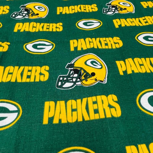 1 Yard Green Bay Packers Fabric Cotton Green Yellow 58" Wide 2008 NFL  - Bild 3 von 7