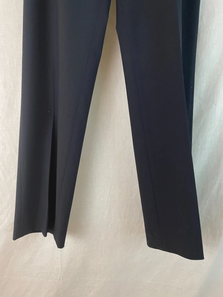 Fabrizio Gianni Pants 8 Black Stretch Hi Rise No Waist Straight Leg Zip Front - Image 2 of 4