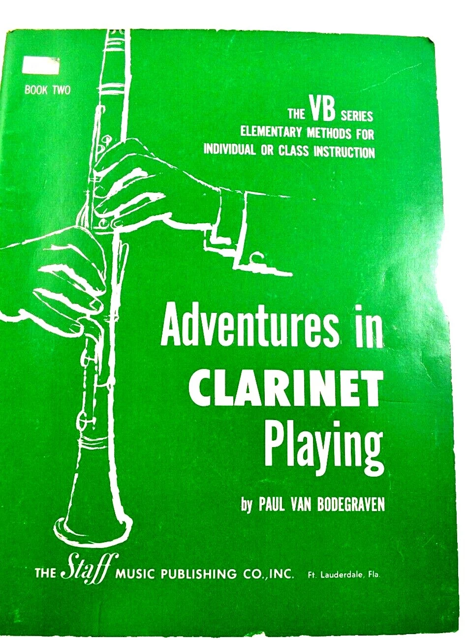 Hoja de hoja vintage y antiguas Clarinete músicas Books
