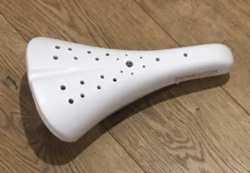 Selle BMX Vintage Vicomte Dominator - Blanche - Old School - 330g - Pour Vélo Rétro