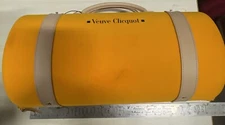 VEUVE CLICQUOT Champagne Traveller bag Carry Case w/1 Glass  MARKS/STAINS