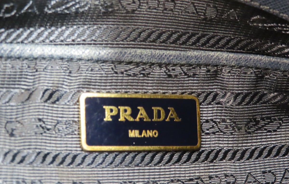 Prada Tessuto Nylon Navy Blue Shoulder Bag | eBay