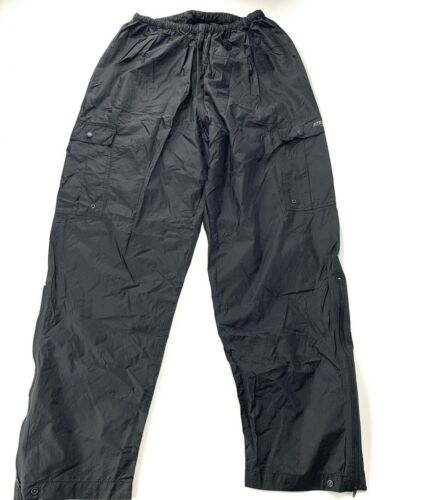 STEARNS Mens Size XL Black Cargo Pocket Mesh Lined Nylon Fishing Pants ...