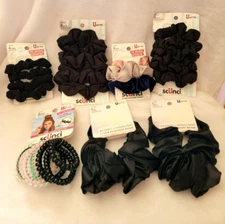 Scunci The Original Scrunchie Mixed Hair Scrunchies Assorted Colors Sizes 27 pc