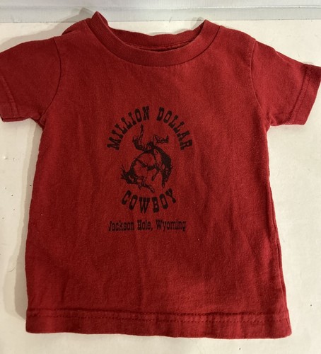 Million Dollar Cowboy Jackson Hole WY Größe 12 Monate rot Kleinkind T-Shirt # 6956 - Bild 7 von 7