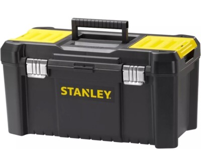 Stanley STST1-75521 Essential 19 Werkzeugkoffer mit Metallverschlüssen schwarz OHNE GRIFF