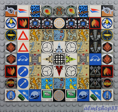 LEGO Printed Tiles PICK YOUR DESIGN 2x2 Round Square Decorated Smooth  Flat