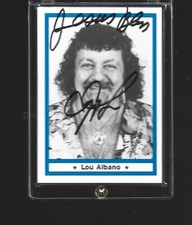 35  CAPTAIN LOU ALBANO  signed 1991  IMAGINE LEGENDS Wrestling Card w/COA