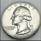 1959-D Washington Quarter 90% Silver BU Lustrous UNC US Coin
