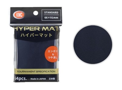 KMC Hyper Mat Premium Card Sleeves Matte Black Standard 66x91mm 64ct