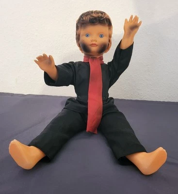 Poupée ancienne Articulé H 40 cm bon état propre En Plastique POUPON ramoneur - Photo 1/4