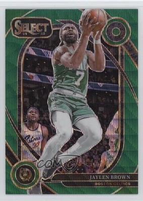 2024-25 Panini Select Courtside Green Wave Prizm 9/50 Jaylen Brown #254 1u1f