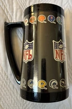 1970's Black NFL Thermo Serv Westbend Plastic Mug