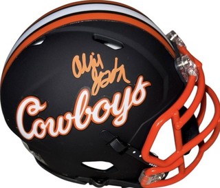 Oklahoma State Cowboys Ollie Gordon Signed Mini Helmet Beckett Certified
