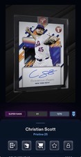 DIGITAL TOPPS BUNT 26 Christian Scott PRISTINE SUPER RARE ENCASED SIGNATURE Read