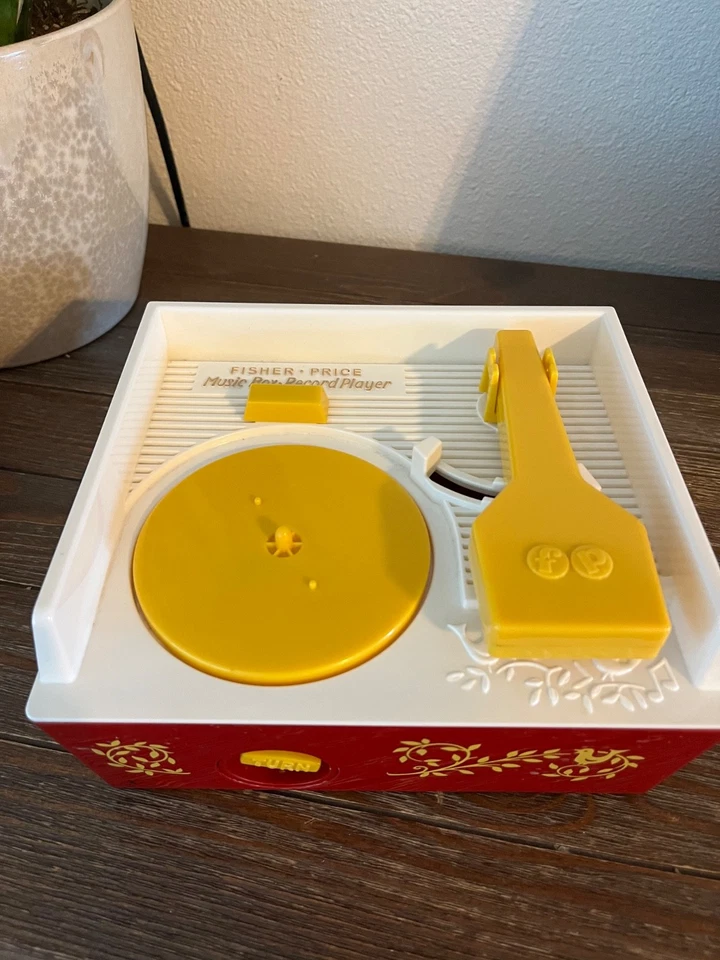 Vintage Fisher Price Music Box Record Player with 4 records - Image 3 of 4