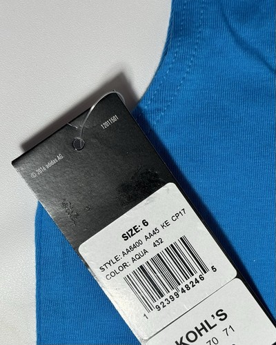 Adidas Boys Basketball Tank Top Sleeveless Aqua Blue Size 6 NWT - Picture 11 of 11