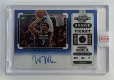 2022 OPTIC Contenders Rookie AUTO (BLUE PRIZM) #'d/49🔥Wendell Moore Jr ON CARD!