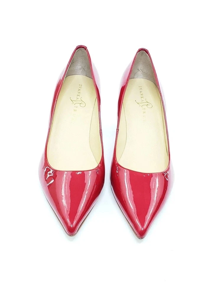 Zapatos de salón Ivanka Trump Indico punta punta tacón charol rojo para mujer EE. UU. 8,5 W Foto 3 de 4