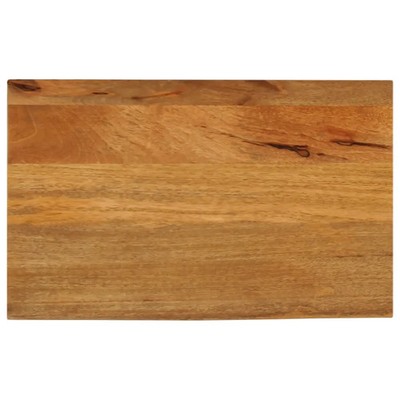 Tischplatte massiv Mangoholz Eiche Optik 60x30x3,8cm Live Edge One Side Desk