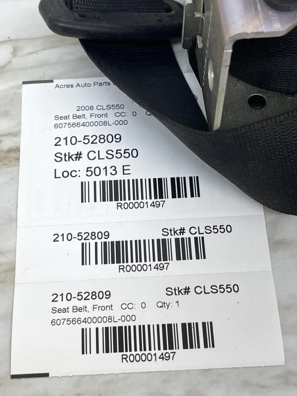 2007 - 2008 MERCEDES BENZ CLS550 PASSENGER RIGHT SIDE SEATBELT OEM  607566400008 - Image 2 of 4