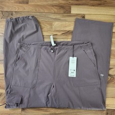 NWT ALO YOGA Megastar Cargo Pant Raisinette LARGE Low Rise Wide Leg