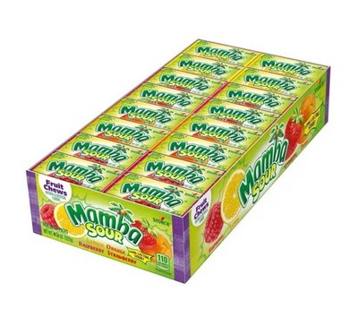 44.64 oz Mamba Sour Fruit Chews Changemaker Box, 48 Pieces