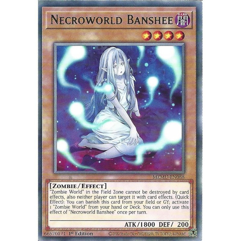 MZMU-EN088 Necroworld Banshee : Rare Card : 1st Edition : YuGiOh TCG
