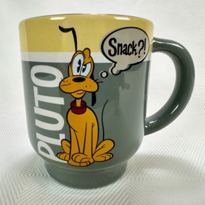 Pluto....Snack?! Disney Store Ceramic Coffee Mug/Cup 12oz Gray Original