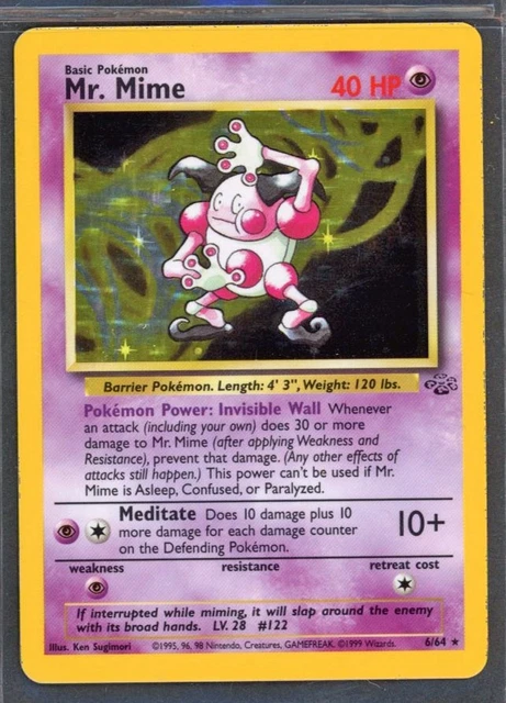 Pokemon Cards - Mr.Mime 6/64 - Jungle Set Holo - eBay Live Fri 11th Jul 8:30pm