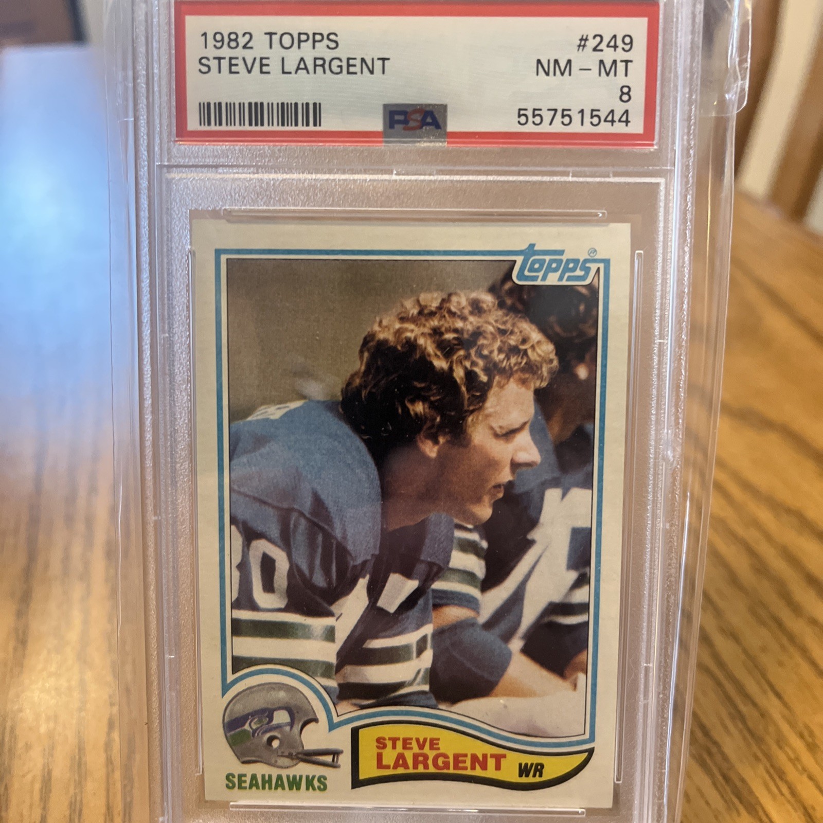 1982 TOPPS #249 STEVE LARGENT PSA 8 NM-MT HOF