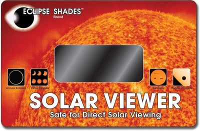 Handheld Solar Eclipse & Sun Viewer w/ Sturdy Corrugated Holder & Wide View Hole