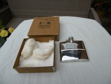 1940 fine Scottish silver hip flask by Hamilton and Inches in original box