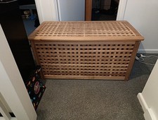 IKEA Hol Storage Table Acacia Wood, 98x50x50cm