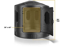 Maverick Hunting 00208 6-Shooter Black Hard Blind Tinted