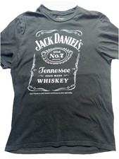 Jack Daniels Tennessee Whiskey Men's T-Shirt Size Large Black Soft