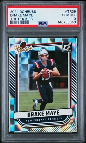 2024 Panini Donruss The Rookies #TR39 Drake Maye PSA 10