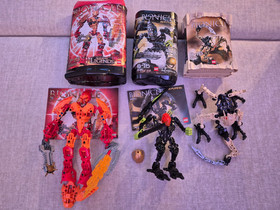 LEGO BIONICLE Lot &ndash; Incomplete Figures w/ Canisters & Manuals (8985, 7136, 8977)