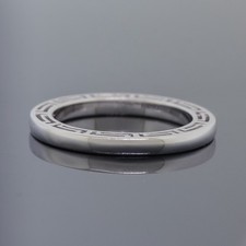 Versace Italy Logo V-Profile 18K White Gold W...