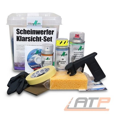 COLORMATIC SCHEINWERFER KLARSICHT REINIGUNGS PUTZ SET FÜR MERCEDES A-KLASSE W168