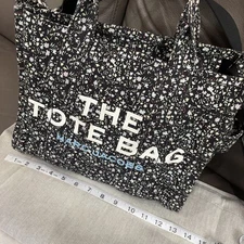 Marc Jacobs Tote Bag Floral Canvas Crossbody 13”x10”x6” Good