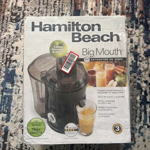 NEW Hamilton Beach Big Mouth Juice Extractor Black (67601) Easy to Clean 800W