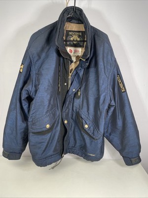 Vintage Descente Winter Ski Jacket Blue Multi pocket Size XL Men s Winter Coat