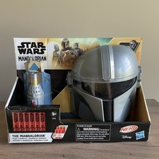 NEW Star Wars The Mandalorian NERF Rocket Gauntlet Mask Set