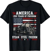 Big Boy 4014 250 Years of Freedom Steam Locomotive Train T-Shirt