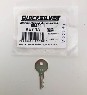 Quicksilver Mercury/Mariner Outboard Ignition Key Number 1A P/N: 89491  1 Boat